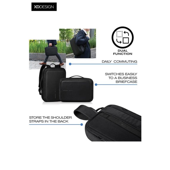 XD Design Mochila/Pasta para Portátil 15.6’’ Anti-roubo Bobby Bizz Preto - Ref. 309.P705571-10