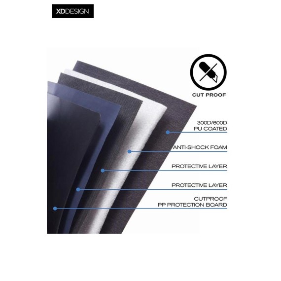 XD Design Mochila/Pasta para Portátil 15.6’’ Anti-roubo Bobby Bizz Preto - Ref. 309.P705571-2