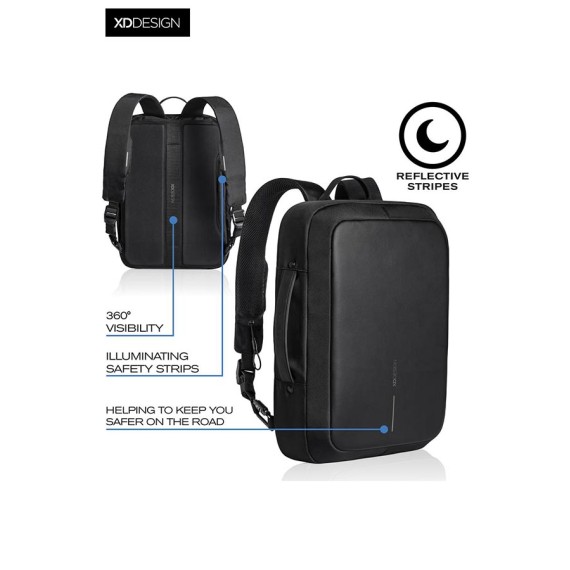 XD Design Mochila/Pasta para Portátil 15.6’’ Anti-roubo Bobby Bizz Preto - Ref. 309.P705571-5