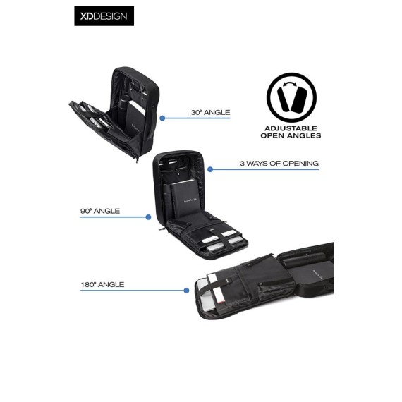 XD Design Mochila/Pasta para Portátil 15.6’’ Anti-roubo Bobby Bizz Preto - Ref. 309.P705571-8