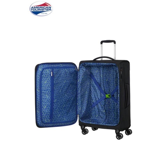 American Tourister Mala/Trolley Médio 68cm 4 Rodas Spinner Expansível MATCHUP Volt Black - Ref. 9277G00419