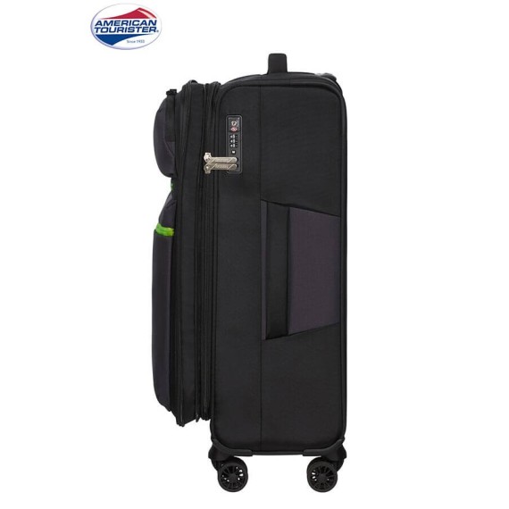 American Tourister Mala/Trolley Médio 68cm 4 Rodas Spinner Expansível MATCHUP Volt Black - Ref. 9277G00419