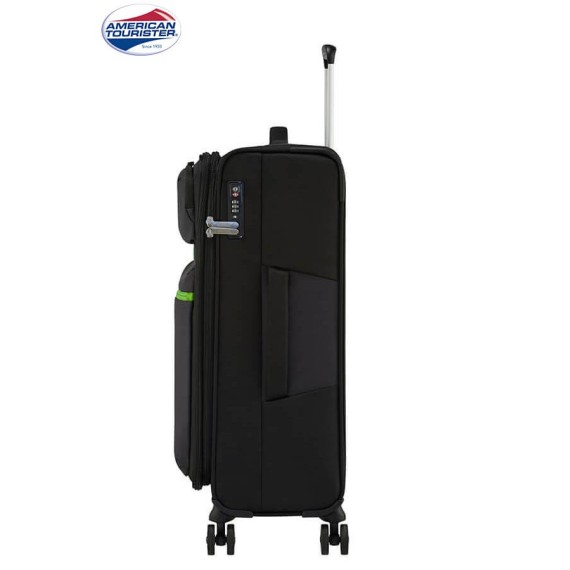 American Tourister Mala/Trolley Médio 68cm 4 Rodas Spinner Expansível MATCHUP Volt Black - Ref. 9277G00419