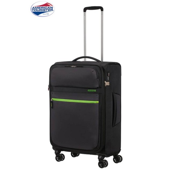 American Tourister Mala/Trolley Médio 68cm 4 Rodas Spinner Expansível MATCHUP Volt Black - Ref. 9277G00419