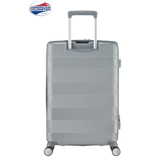 American Tourister Mala/Trolley de Viagem Médio 67cm 4 Rodas Spinner Expansível FLYLIFE Sky Silver | Ref. 9281G00225