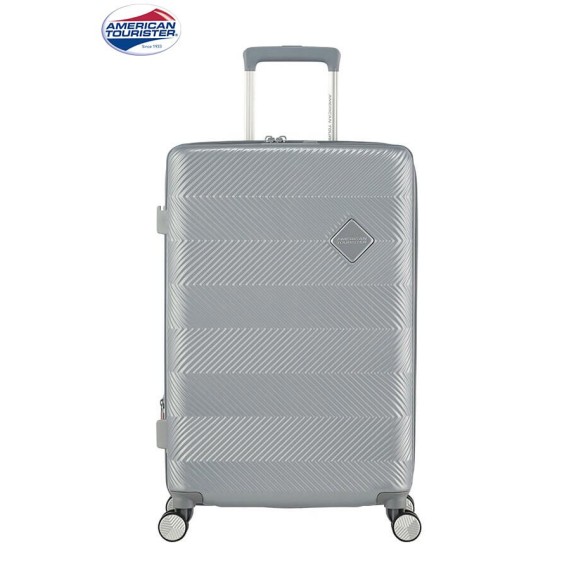 American Tourister Mala/Trolley de Viagem Médio 67cm 4 Rodas Spinner Expansível FLYLIFE Sky Silver | Ref. 9281G00225