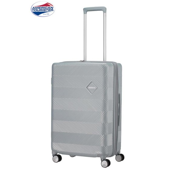 American Tourister Mala/Trolley de Viagem Médio 67cm 4 Rodas Spinner Expansível FLYLIFE Sky Silver | Ref. 9281G00225