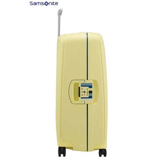 Samsonite Mala/Trolley de Viagem Grande 75cm 4 Rodas Spinner S'CURE Pastel Yellow Stripes | Ref. 9210U00246