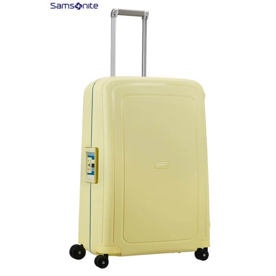 Samsonite Mala/Trolley de Viagem Grande 75cm 4 Rodas Spinner S'CURE Pastel Yellow Stripes | Ref. 9210U00246