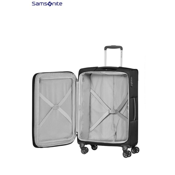 SAMSONITE Mala de Viagem / Trolley Grande 78cm 4R Exp. POPSODA Preta | Ref.  92CT400509