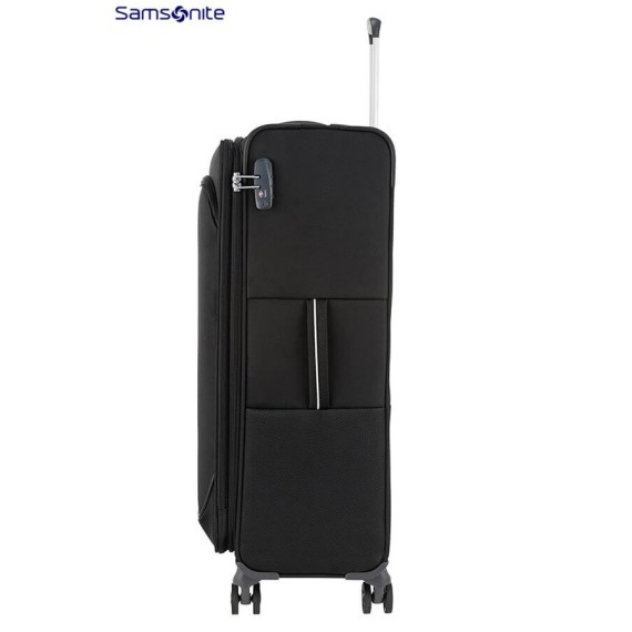 SAMSONITE Mala de Viagem / Trolley Grande 78cm 4R Exp. POPSODA Preta | Ref.  92CT400509