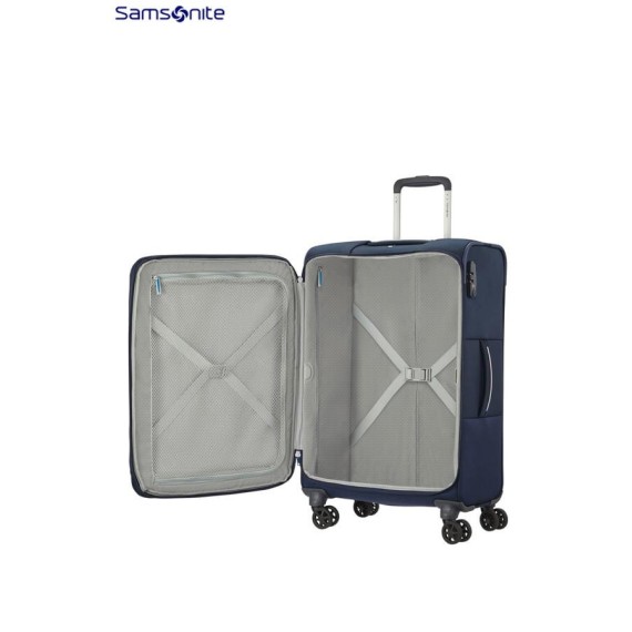 SAMSONITE Mala de Viagem / Trolley Médio 66cm 4R Exp. POPSODA Azul Escuro | Ref. 92CT400411