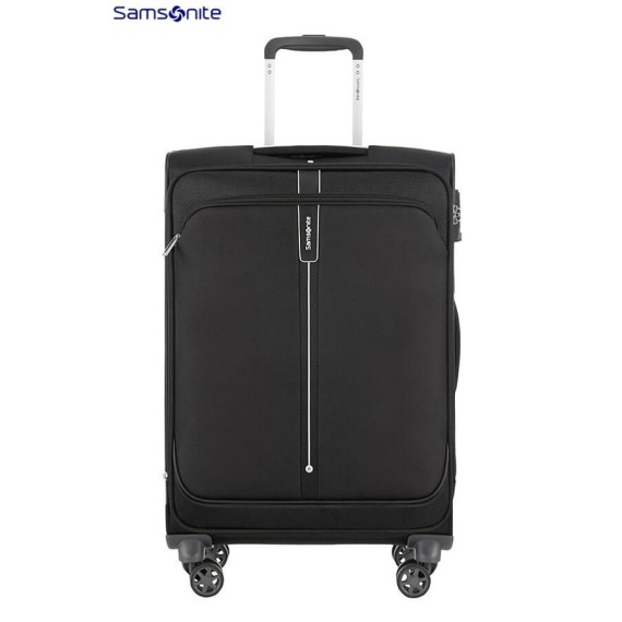 SAMSONITE Mala de Viagem / Trolley Médio 66cm 4R Exp. POPSODA Preta | Ref. 92CT400409