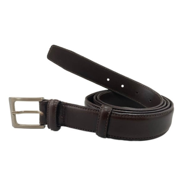 Cinto de Homem Clássico em Pele Genuína 95cm Castanho | Ref. 12.1680C95