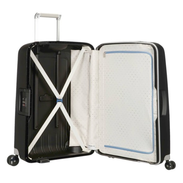 Samsonite Mala/Trolley de Viagem Grande 75cm 4 Rodas Spinner S´CURE Preto | Ref. 9210U00209