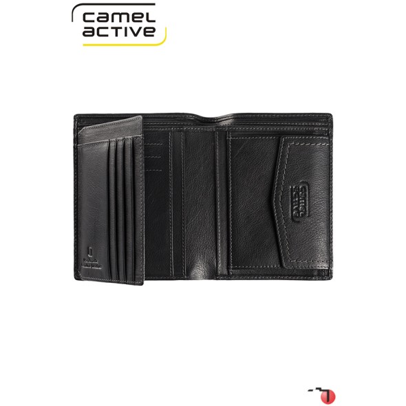 Camel Active Carteira Porta-Notas Vertical com Porta-Moedas CUBA Preta | Ref. 9122270660