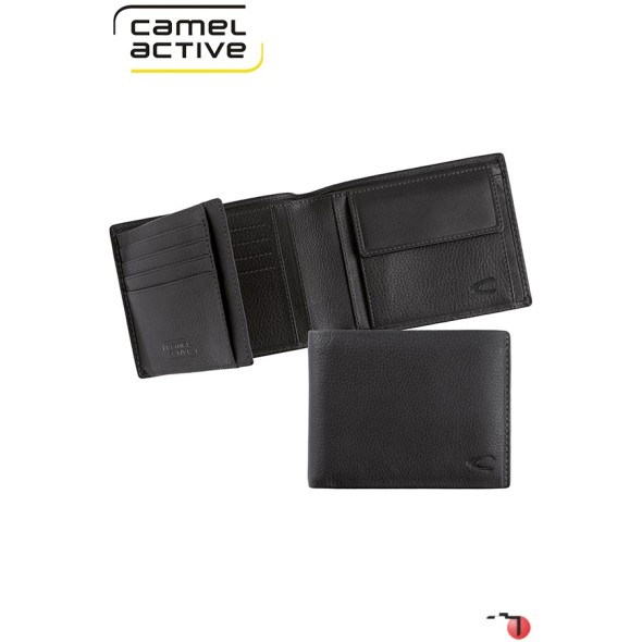 Camel Active Carteira Porta-Notas Tradicional com Porta-Moedas ATLANTA Preta | Ref. 9124970460