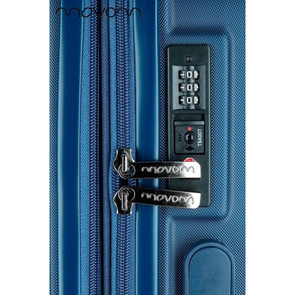 Mala/Trolley de Viagem Grande 75cm 4 Rodas Spinner Expansível Movom WOOD Azul Marinho | Ref. 186.5319464C