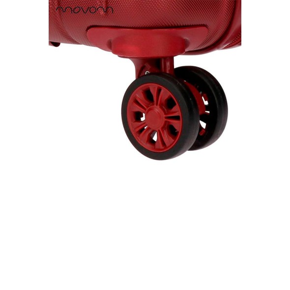 Mala/Trolley de Viagem Médio 65cm 4 Rodas Spinner Expansível Movom WOOD Vermelho | Ref. 186.5319466B