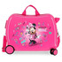 Mala Viagem Infantil 4 Rodas Minnie Stickers Rosa | Ref. 186. 23398E1