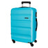 Mala de Viagem / Trolley Grande 75cm 4R ROLL ROAD Flex Azul Turquesa | Ref. 186.584946AC