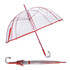 Guarda-Chuva de Senhora Benzi Manual 8V Transparente c/ Vermelho | Ref. 288.PA60V