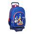 Mochila Escolar Adap. 42cm c/ Carro Sonic LET’S ROLL Azul | Ref. 248.612396313