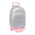Mochila Escolar c/ Carro 46cm BENETTON Sliver Prateada | Ref. 248.612353160