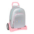 Mochila Escolar 46Cm c/ Carro Evolution BENETTON Sliver Prateada | Ref. 248.612353860