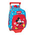 Mochila Infantil 34Cm c/ Carro MICKEY Fantastic Azul/Vermelho, Modelo: Mochila 34cm + Carro, Cor: Fantastic