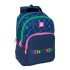 Mochila Escolar Adap. 42Cm 2C BENETTON Damero Azul Marinho | Ref. 248.612550773