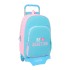Mochila Escolar c/ Carro 46cm BENETTON Unique Azul/Rosa | Ref. 248.612552160