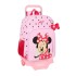 Mochila Escolar 42Cm c/ Carro MINNIE Naive Rosa Claro | Ref. 248.612512160