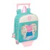 Mochila de Criança 27Cm c/ Carro PEPPA PIG Pretty Flowers Turquesa | Ref. 248.612390280