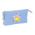 Estojo Escolar Triplo Reciclado SMILEY WORLD Joyful Azul | Ref. 248.842481744
