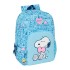 Mochila Escolar Adap. 46Cm SNOOPY Love Azul | Ref. 248.612539876