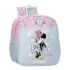 Mochila Pré-Escolar Adap. 25Cm MINNIE Happy Azul Claro | Ref. 186.49220D1