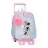 Mochila Pré-Escolar Adap. 28Cm c/ Carro MINNIE Happy Azul Claro | Ref. 186.49221T2