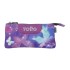 Estojo Escolar Triplo Tablero Glitter TOTTO 5Q6 Roxo | Ref. 330.AC52ECO01211Z5Q6