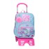 Mochila Escolar Adap 38cm c/ Carro MOVOM Power Girl Azul | Ref. 186.30723T1