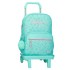 Mochila Escolar Adap. 39cm c/ Carro PEPE JEANS Nora Turquesa | Ref. 186.60422V2