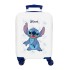 Mala de Cabine / Trolley 50cm 4R STITCH Happy Branco/Azul | Ref. 186.4381343