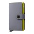 Carteira SECRID Miniwallet Matte Grey & Lime | Ref. 297.MM-GYL