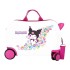 Mala Infantil 45cm 4R Easyjet KUROMI Candies Branco/Fúcsia | Ref. 186.4281016