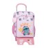 Mochila Adap. 40Cm c/ Carro STITCH You & Me Malva, Modelo: Mochila 40cm + Carro, Cor: Malva
