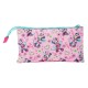 Estojo Escolar 3 Compartimentos MINNIE HEART Rosa - Ref. 186.2374361(3)
