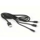 Roncato Acessório Cabo Universal USB 3 em 1 Preto | Ref. 9940916500 Roncato Acessório Cabo Universal USB 3 em 1 Preto | Ref. 9940916500