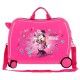 Mala Viagem Infantil 4 Rodas Minnie Stickers Rosa | Ref. 186. 23398E1