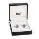 Botões de Punho Montblanc com Impressão Digital Prata | Ref. 238.123800