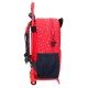 Mochila Pré-Escolar Adaptável 32cm c/ Carro HAPPY MICKEY Vermelho | Ref. 186.25322N1
